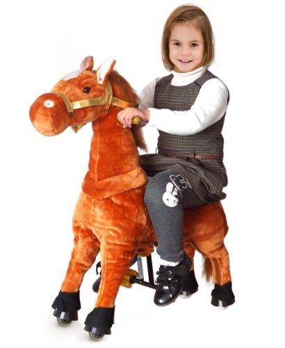UFREE Horse Action Pony, Walking Horse Toy, Rocking Horse with Wheels Giddy up Ride on for Kids Aged 3 to 5 Years Old