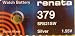 Renata Silver Oxide Watch Battery For 379 Button Cell