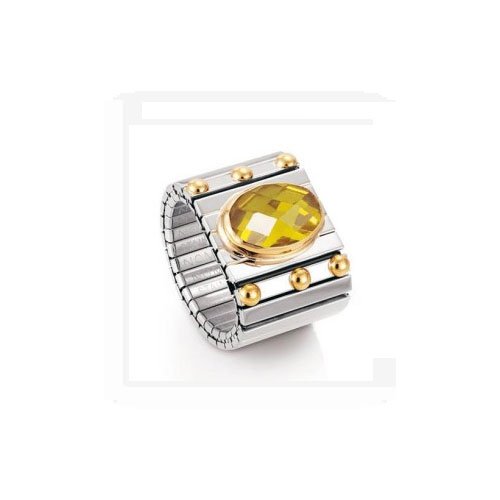 Nomination Damen-Ring Extra Gro&szlig; Facettiert Zirkon Gelb Ring gr&ouml;&szlig;e variabel 041541/002 Preisvergleich