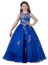 Girls  Lace Scoop Neck  Ball Gown Pageant Dress/Wedding Dress 