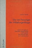 Die vier Fassungen der ' Nibelungenklage' - Joachim Bumke