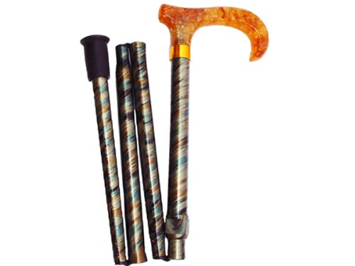 Adjustable Folding Cane Green Honey Plexiglass