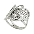 Sterling Silver Butterfly Wrap Ring