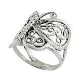 Sterling Silver Butterfly Wrap Ring