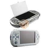Clear White Soft Silicone Skin Case + Hard Crystal Case for Sony PSP 2000 3 ....