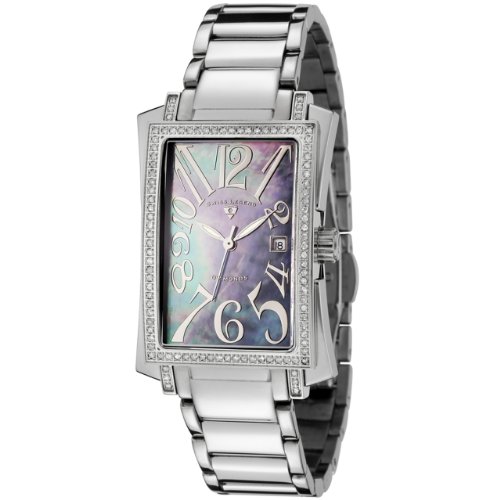 Swiss Legend Women's 10034-33 Diamond Stainless Steel Blue Mother of Pearl Dial Watch