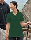 Premium Quality Ladies 100% Certified Organic Cotton Ambience Golf Sport Shirt – Forest Green