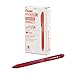 Pentel BLN105B EnerGel-X Retractable Roller Gel Pen, .5mm, Red Barrel/Ink, Dozen