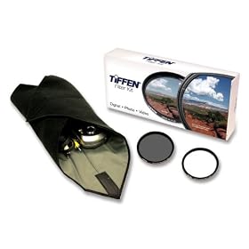 Tiffen 62mm Lens Kit includes Digital Ultra Clear Filter, plus Circular Polarizer Filter and Accessory Wrap