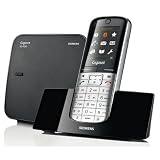 Gigaset SL400A High End Schnurlostelefon (4,6 cm (1,8 Zoll) TFT-Farbdisplay, Anrufbeantworter, USB-Anschluss, Bluetooth) metall / schwarzvon "Gigaset"