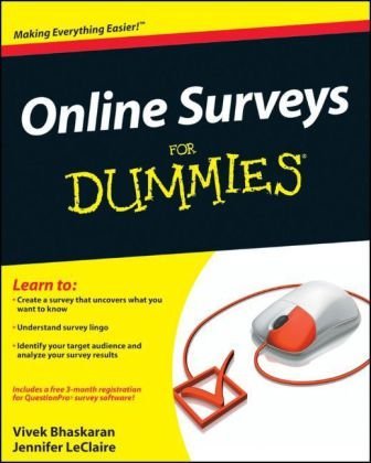 Online Surveys For Dummies By Vivek Bhaskaran, Jennifer LeClaire