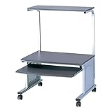 パソコンラック メッシュパネル W750mmフロアタイプ ガンメタ PRF-202GM