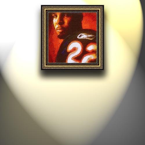 Completely Handpainted American Football Sport Painting, Custom Order FL7829, Oil on Canvas, with Option to Paint Jerry, Brett & Co. from Any Other Favorite Photograph or Picture, Unframed, Size 24'' x 25
