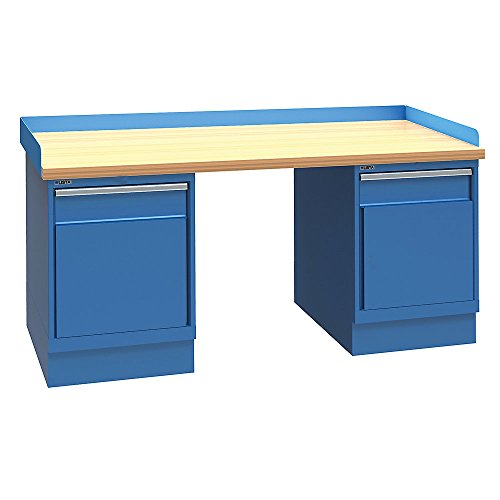 Lista Industrial Workbench 2 Drawer Pedestal 5 Front Drawer Heights