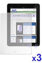 3 Pack of Premium Crystal Clear Screen Protectors for Apple iPad
