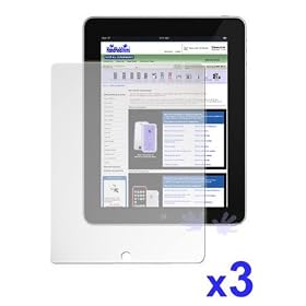 3 Pack of Premium Crystal Clear Screen Protectors for Apple iPad by 