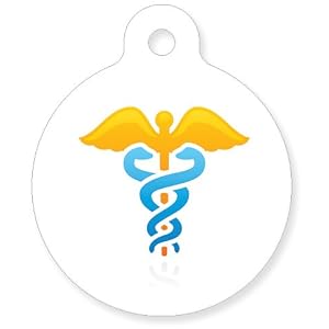 Medical Alert - Cerebral Palsy - Caduceus Symbol by Medical Tag Art