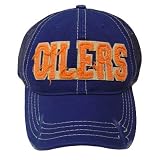 NHL EDMONTON OILERS HOCKEY MESH BLUE HAT CAP SNAP BACK