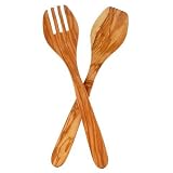HIC Harold Imports 13 inch Olive Wood Salad Set of 2