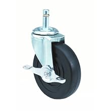 E.R. Wagner Stem Caster, Swivel with Pinch Brake, Polyolefin Wheel
