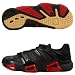 adidas Men's Stabil S Indoor Court Shoe,Black/Black/Light Scarlet,9.5 M