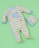Little Me Baby Boy 2 Piece Stripe Elephant Footie