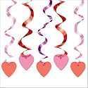 Candy Hearts 24in Hanging Swirl Decoration 5ct