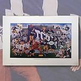 TCU Horned Frog Football Mural 1896-200 Lithograph By Ted Watts