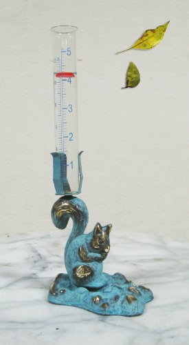 Brass Squirrel Rain Gauge
