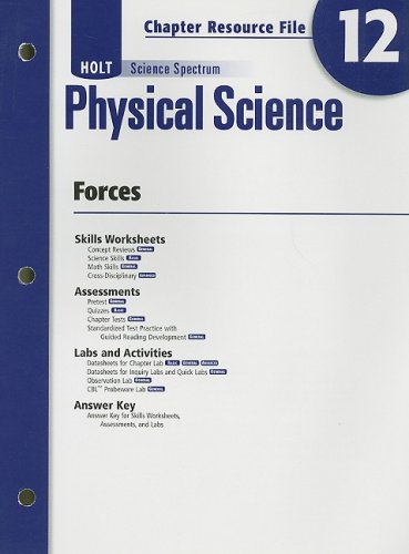 holt science spectrum physical science chapter 12 resource file forces