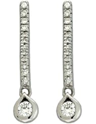 14K White Gold 0.44cttw Round Diamond Earring