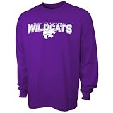 Kansas State Wildcats Purple Youth School Mascot Long Sleeve T-shirt
