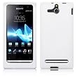 Funda Carcasa Silicona Blanca Sony Ericsson Xperia U ST25i color Blanco con agujero posterior para el indicador luminoso