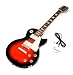 E-Gitarre LP Les Paul Standard Bauart in Rot Schwarz mit Kabel