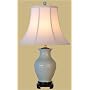 Light Green Ribbed Traditional Porcelain Table Lamp