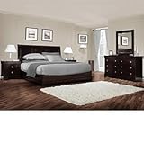 Melbourne 5-pc King Bedroom Set Bed, 2 Nightstands, Dresser & Mirror