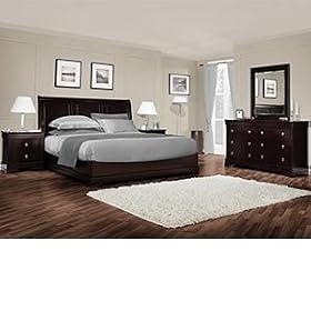 Melbourne 5-pc Cal King Bedroom Set Bed, 2 Nightstands, Dresser and Mirror by Costco