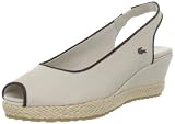 Lacoste Women's Chantemr2 Sandal,Natural/Dark Brown,7.5 M US