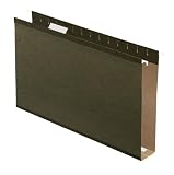 Pendaflex 4153X2 Hanging Box Bottom Folder w/Infopocket, Standard Green, Legal, 2 Cap., 25/box