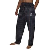 Mens MLB Detroit Tigers Plaid Finest Thermal Sleepwear / Pajama Pants - Dark Blue (Size: S)