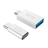 ICZI【2個セット】USB Type Cアダプタ Micro USB(メス) to Type-Cアダプタ&USB3.0 USB(メス) to Type-Cアダプタ 変換コネクタ USBケーブル 新しいMacBook / LG G5 / HTC 10に対応 裏表関係なく挿せる 高速転送可能