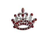 Crown Pin Red Crystals - Fleur De Lis 1.6x1.5