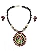 Mogul Fashion Necklace- Radha Krishna Handmade Pendant Jewelry Earrings, Gift Idea