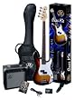 SX BG1K 3TS Bass Guitar Package w/Bass Amp, Instructional DVD, Carry Bag and Strap