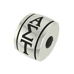 Alpha Sigma Tau Barrel Sorority Bead Fits Most European Style Bracelets Including Chamilia Biagi Zable Troll and More. High Quality Bead in Stock for Immediate Shipping