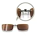 Besgoods Polarized Clip-on Sunglasses Lenses Glasses Unbreakable Driving Fishing Outdoor Sport Travelling New (Brown)