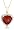 10k Yellow Gold, January Birthstone, Garnet and Diamond Heart Pendant