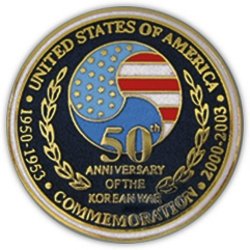 Korea 50th Anniversary Mini Medal Small Pin