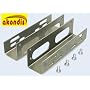 Einbauwinkel 8,9cm (3,5 Zoll) zu 13,3cm (5,25 Zoll) intern f�r HDD Festplatten - 2 gewinkelte Metallschienen - Genormte Einbauwinkel f�r alle Desktop - AT und ATX Geh�use - incl. Befestigungsschrauben