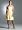 David's Bridal Short Strapless Pleated Dress in Crinkle Chiffon Style 83362, Canary, 2
